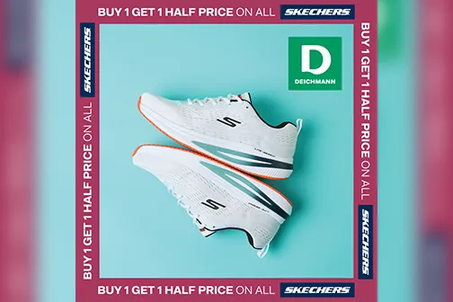 Treat the whole family to new Skechers with our buy one, get one half price event.