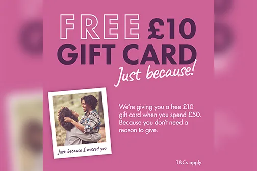 Free £10 Gift Card