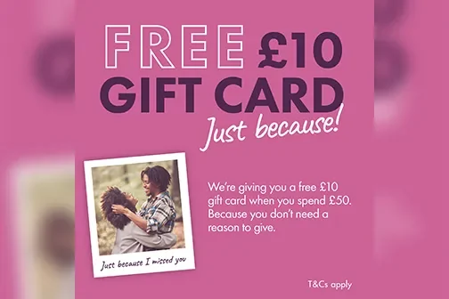 Free £10 Gift Card